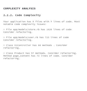 Complexity Analysis