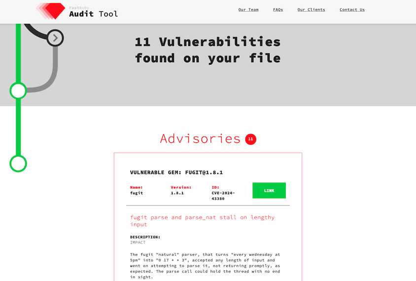 Bundler Audit Report Sample