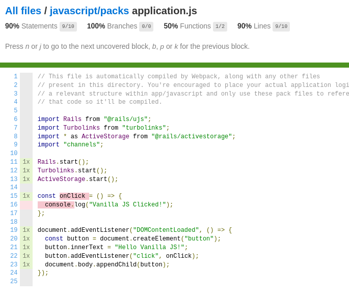 JavaScript Coverage